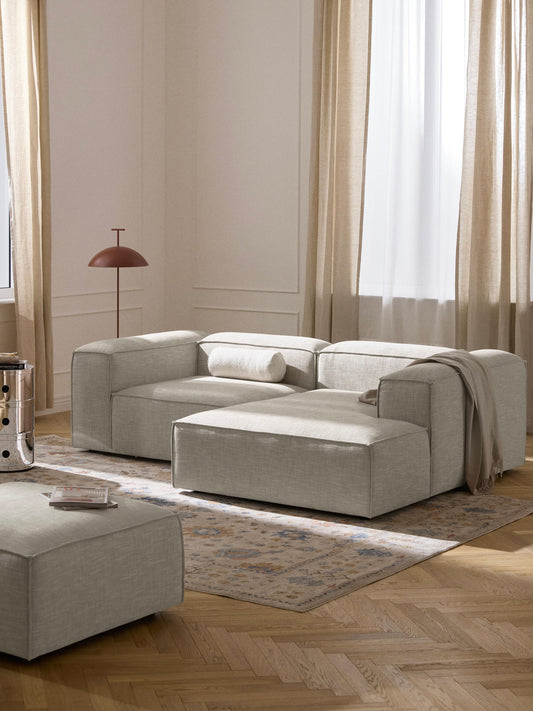 Lenzano Modular Corner Sofa (2-Seater) in Linen Blend