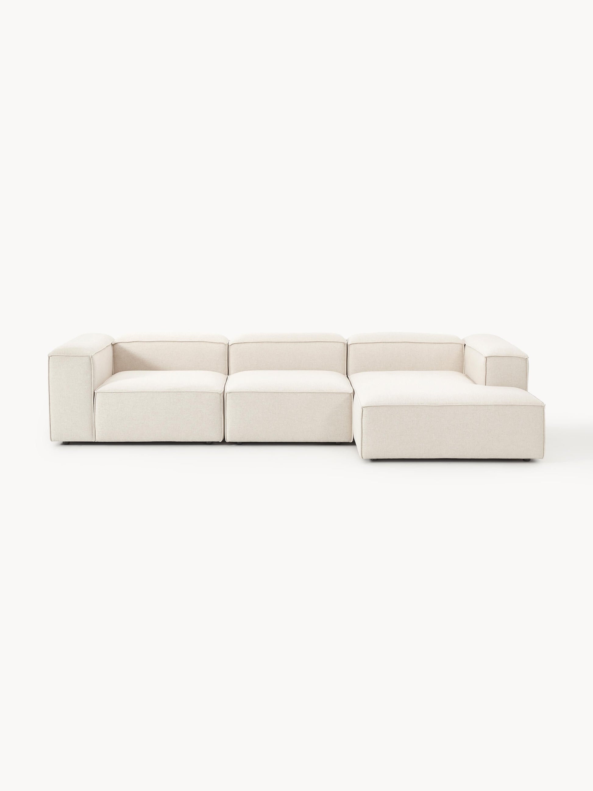 Lenzano Modular Corner Sofa (4-Seater) in Linen Blend