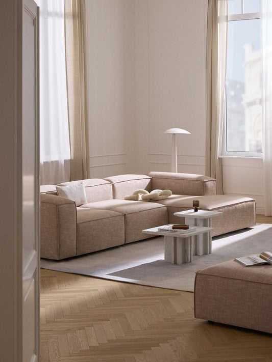 Lenzano Modular Corner Sofa (4-Seater) in Linen Blend