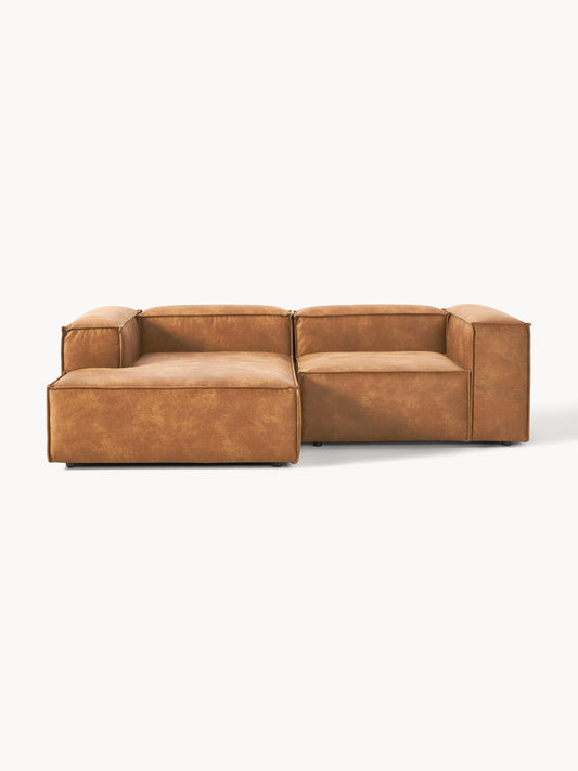 Lenzano Modular Leather Corner Sofa (2-Seater)
