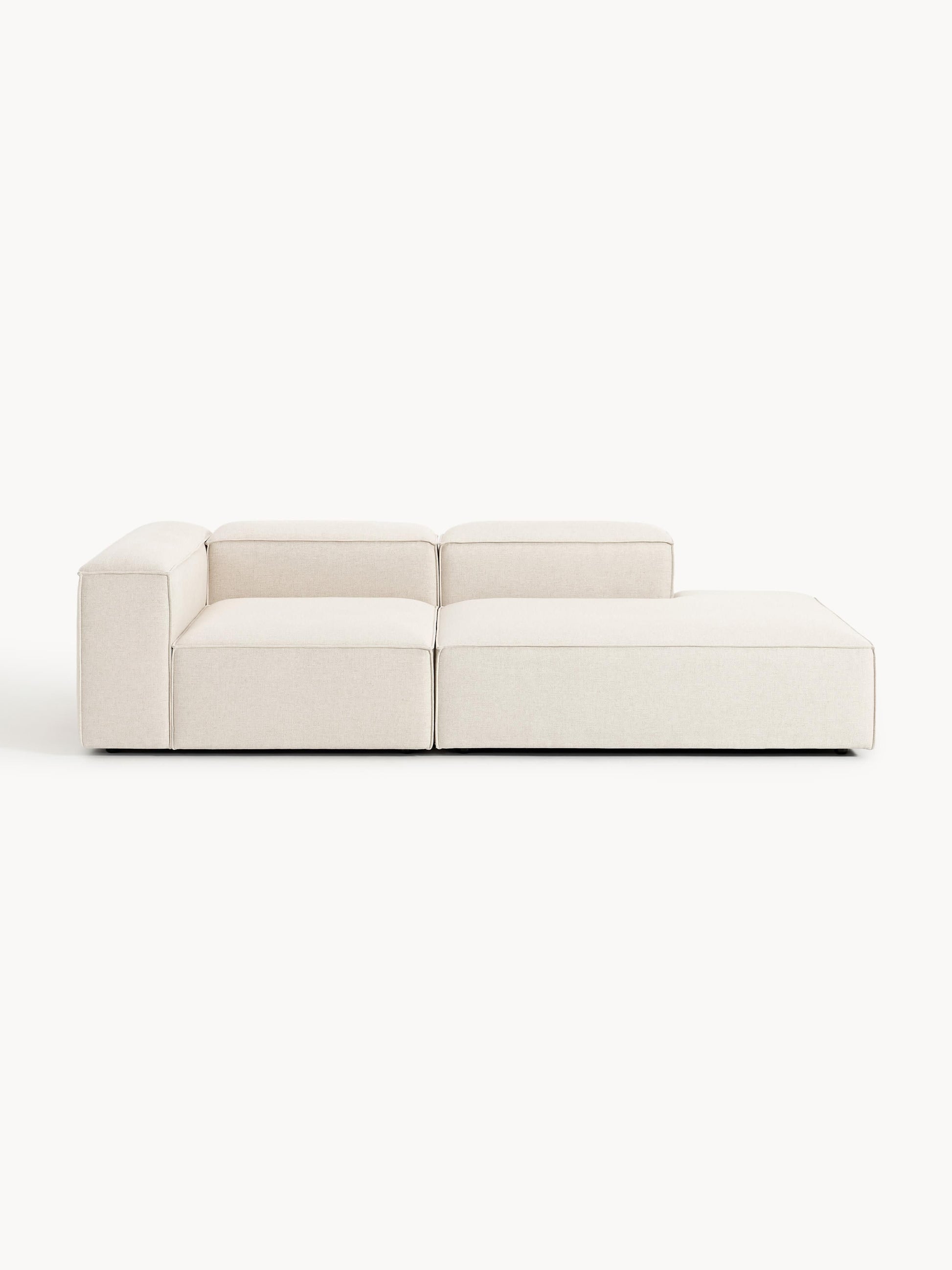 Lenzano Modular Linen Blend Ottoman