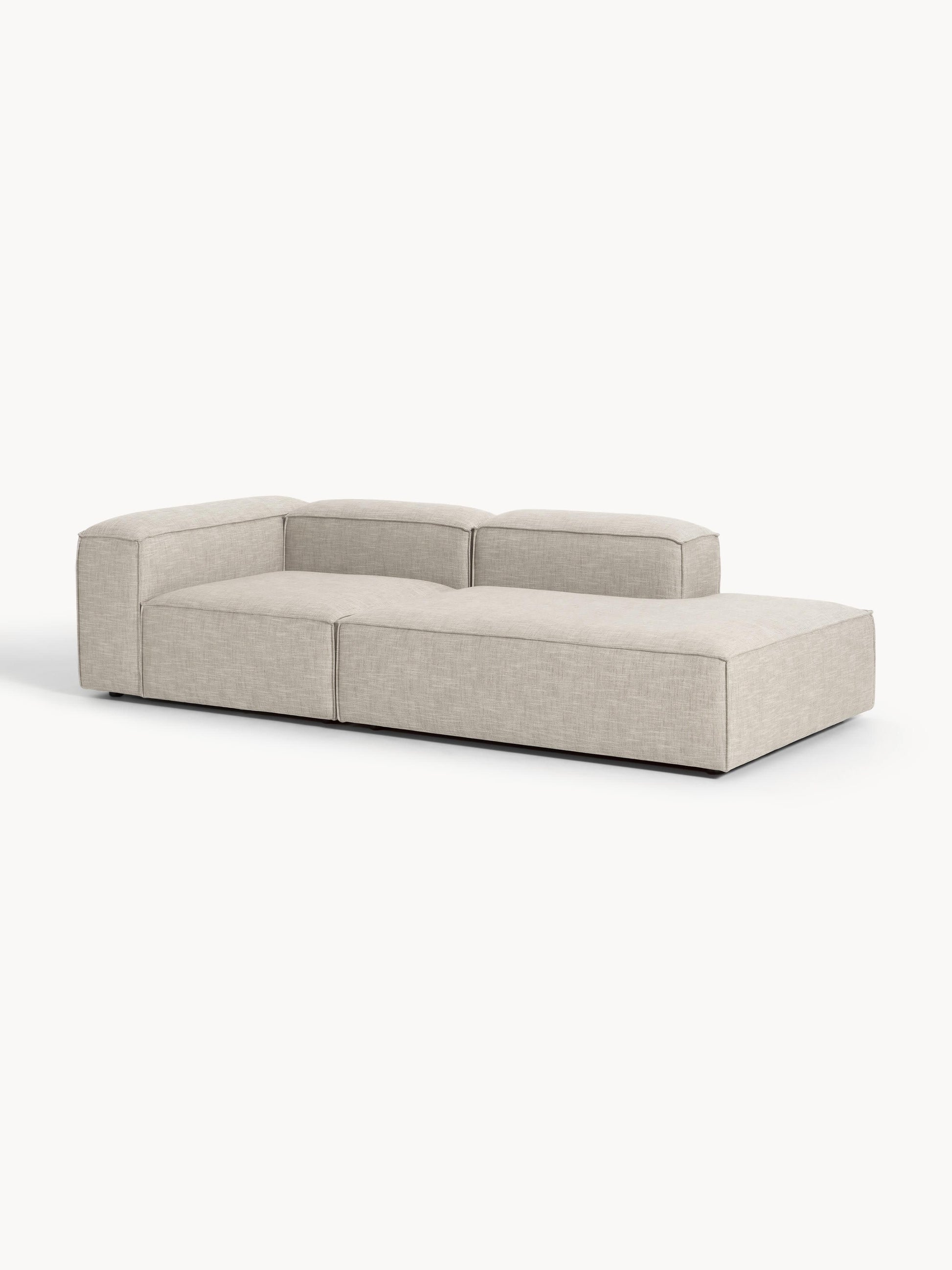 Lenzano Modular Linen Blend Ottoman
