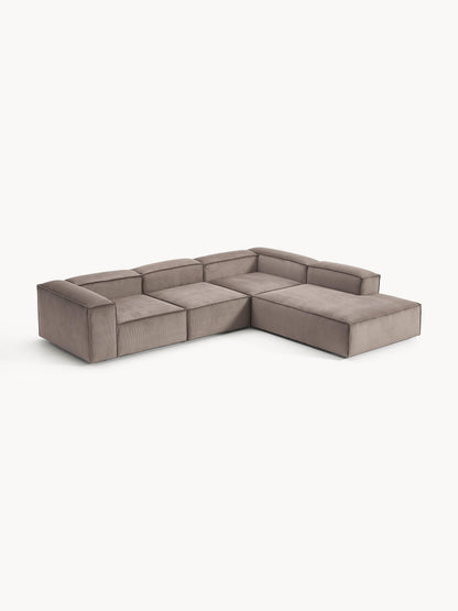 Lenzano Modular XL Corduroy Corner Sofa (4-Seater)