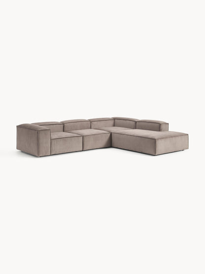 Lenzano Modular XL Corduroy Corner Sofa (4-Seater)