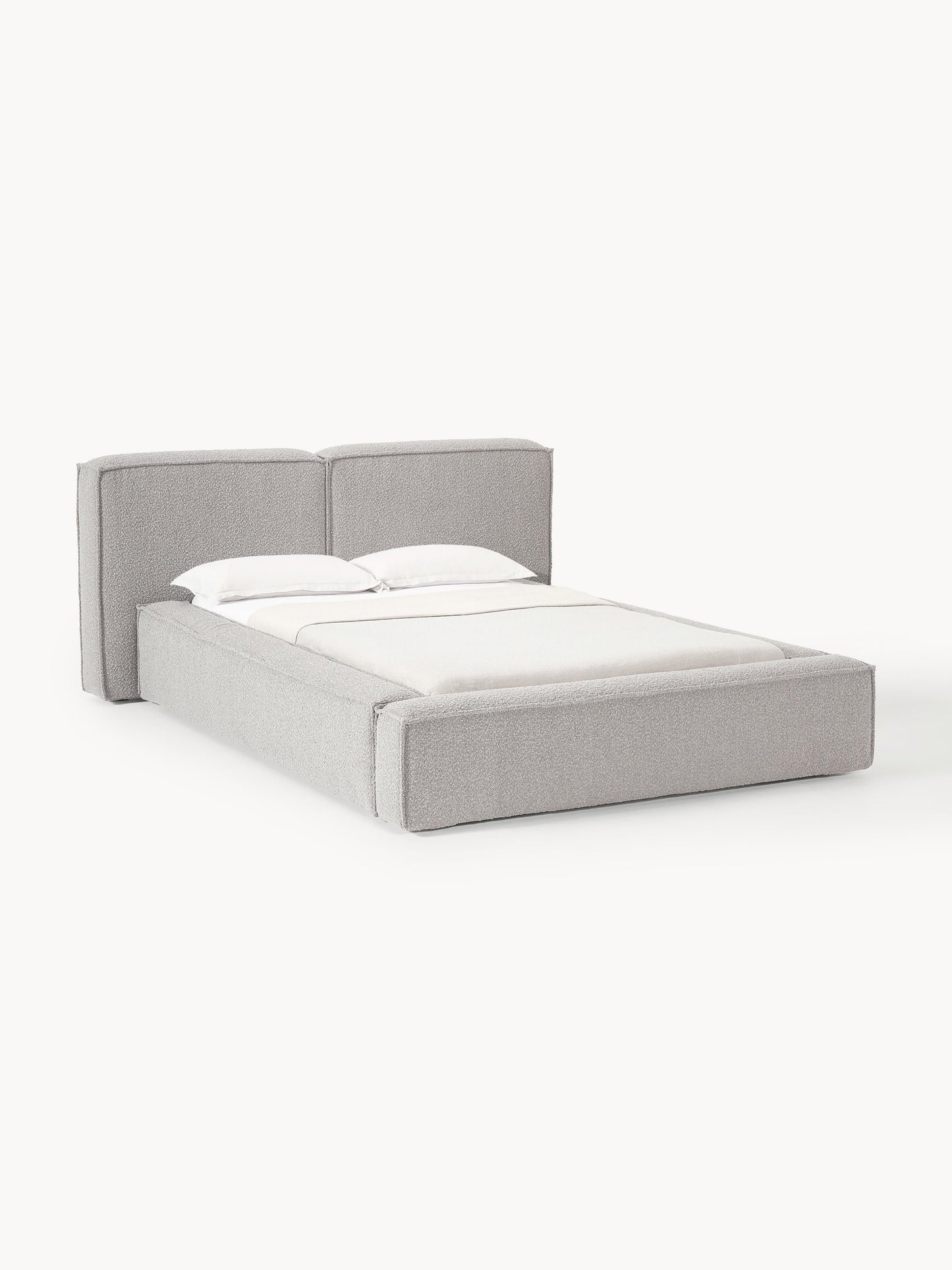 Lenzano Upholstered Bed in Bouclé