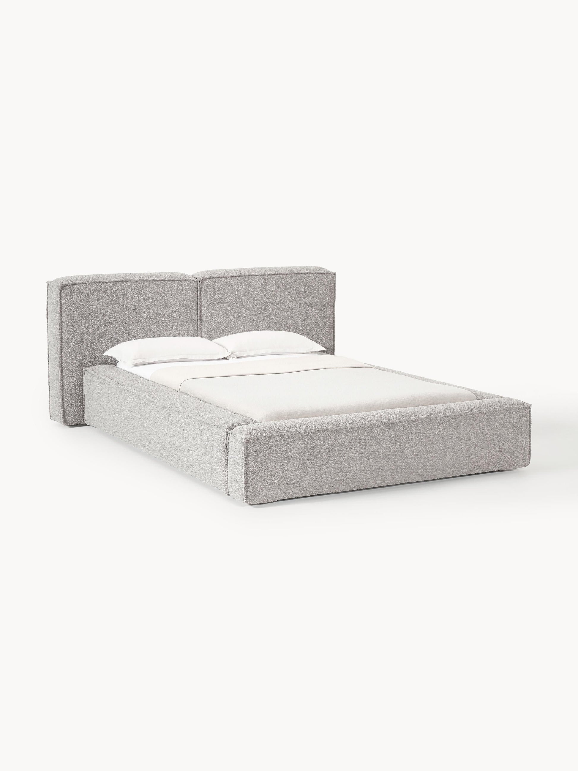 Lenzano Upholstered Bed in Bouclé