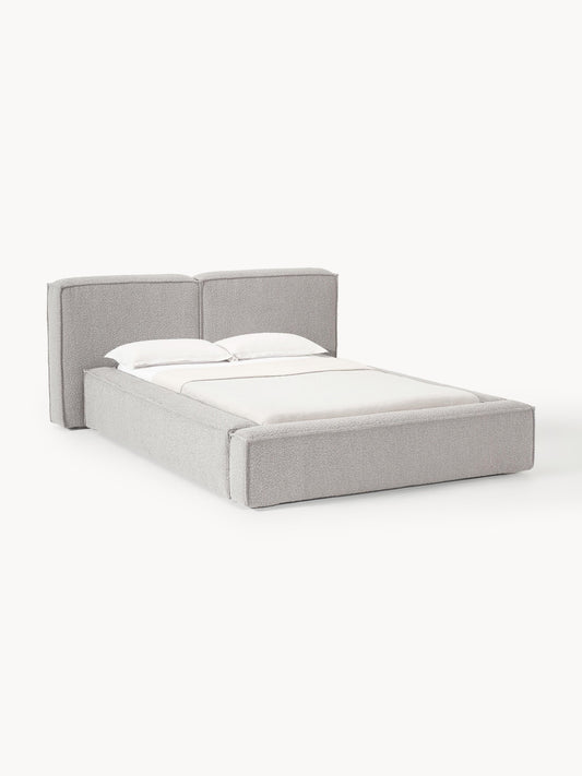 Lenzano Upholstered Bed in Bouclé