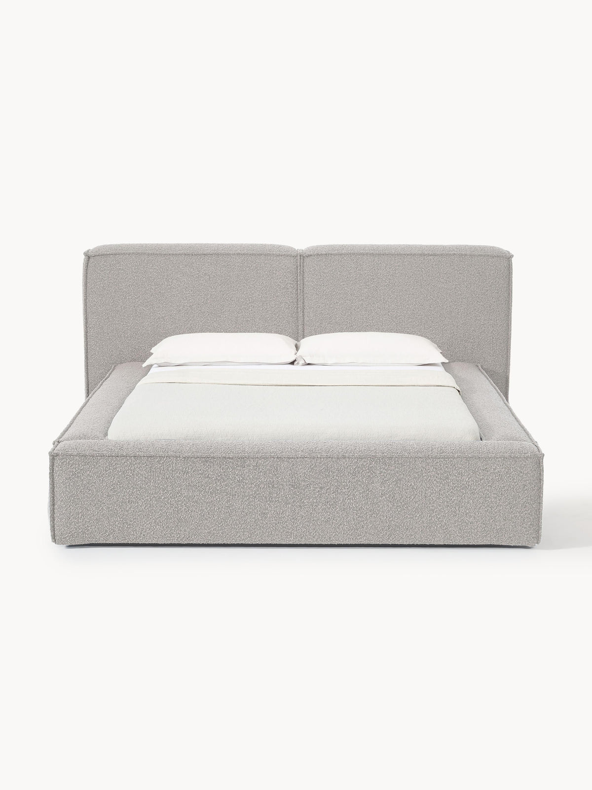 Lenzano Upholstered Bed in Bouclé