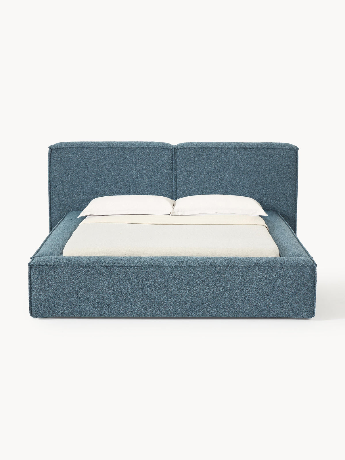 Lenzano Upholstered Bed in Bouclé