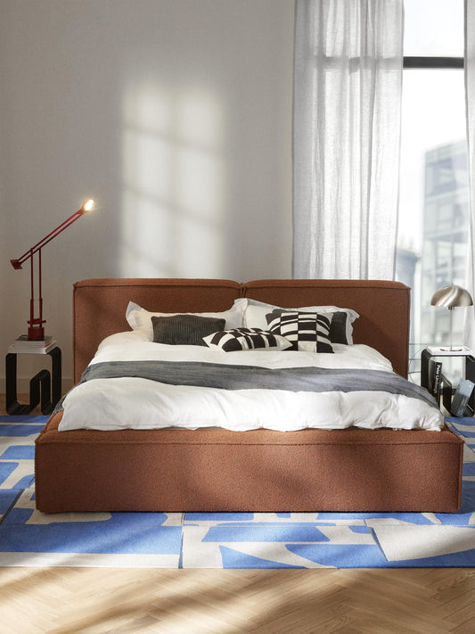 Lenzano Upholstered Bouclé Bed with Storage