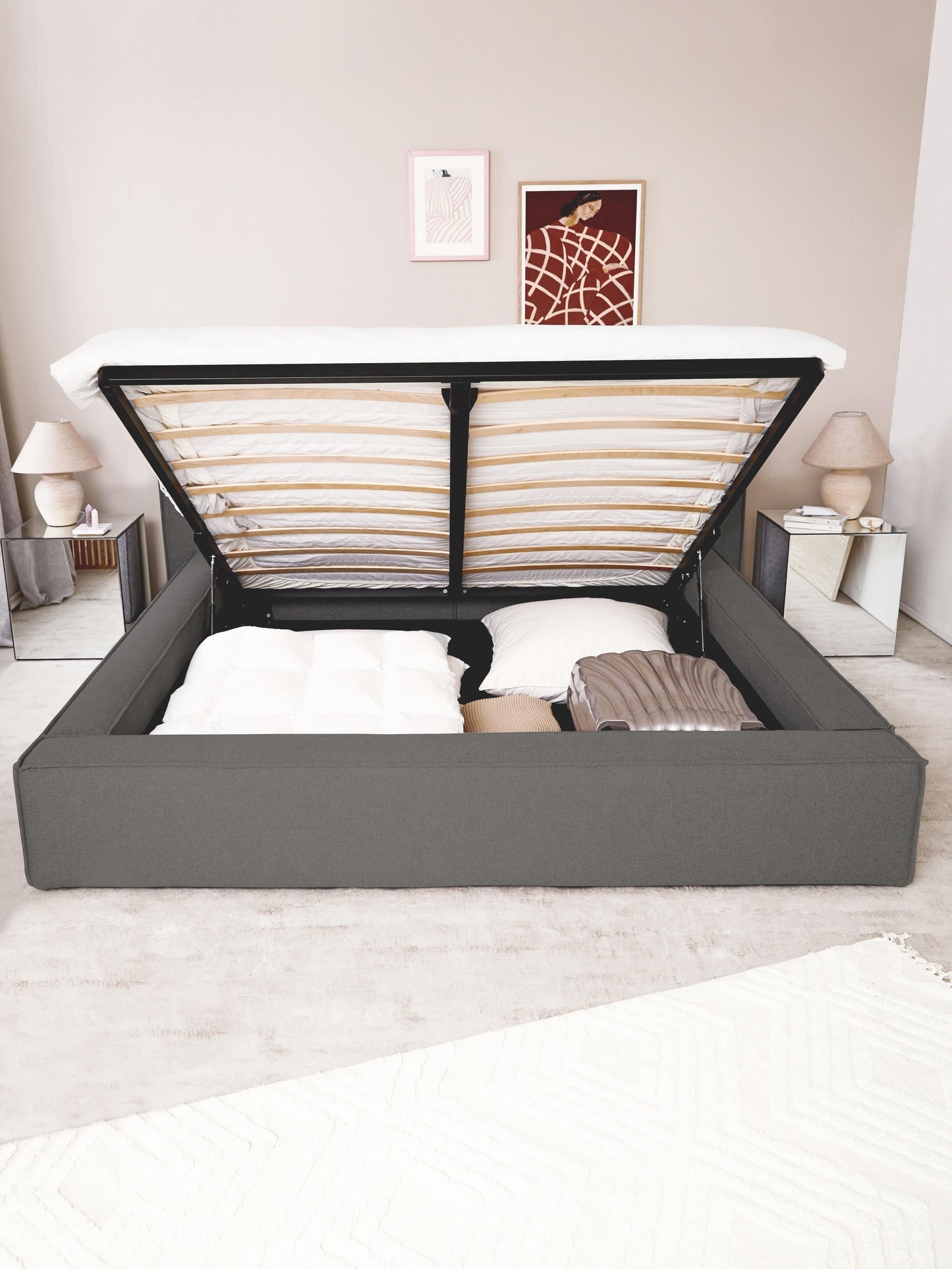 Lenzano Upholstered Storage Bed