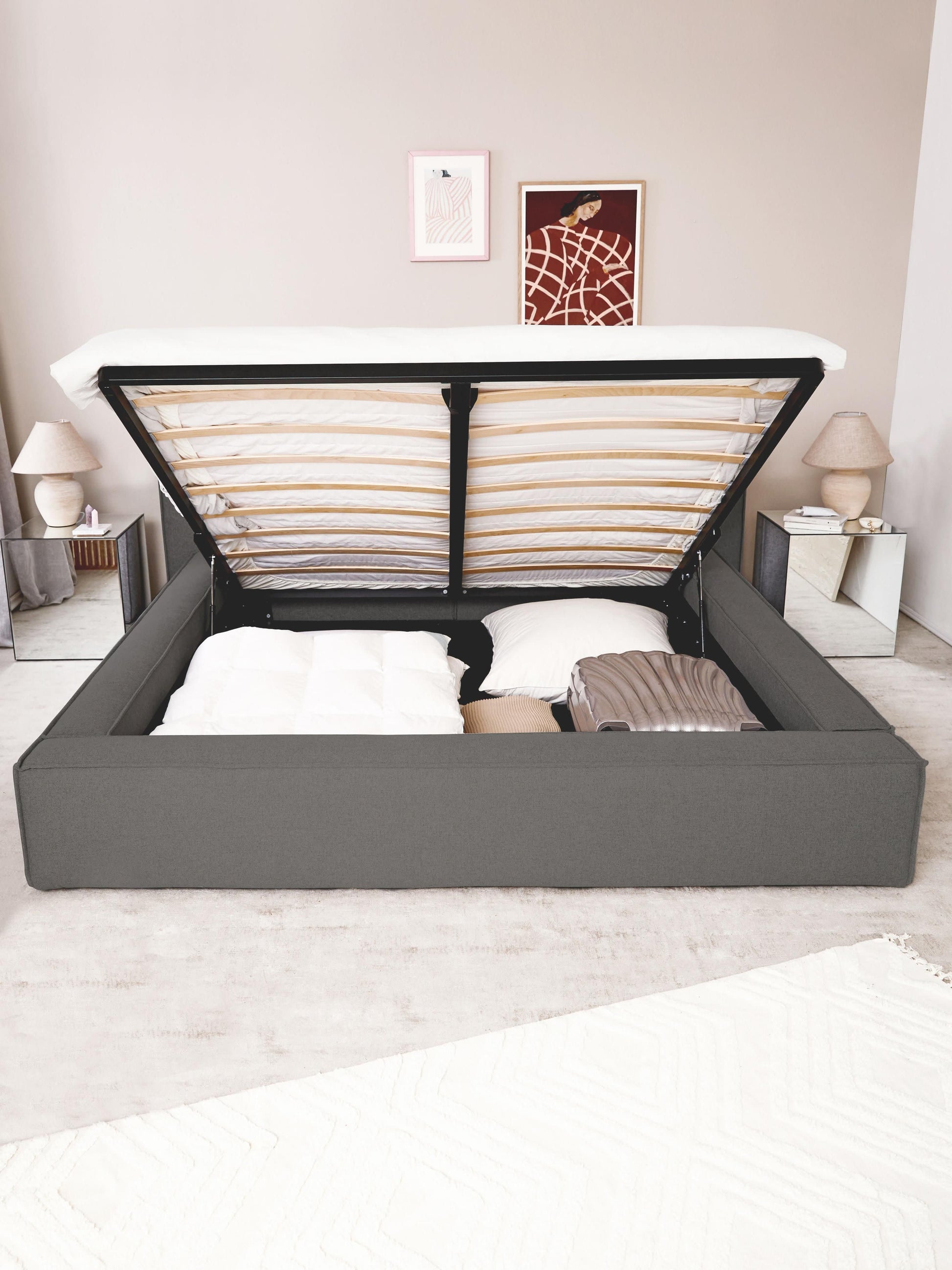 Lenzano Upholstered Storage Bed