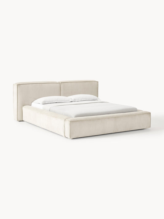 Lenzano Upholstered Storage Bed in Corduroy