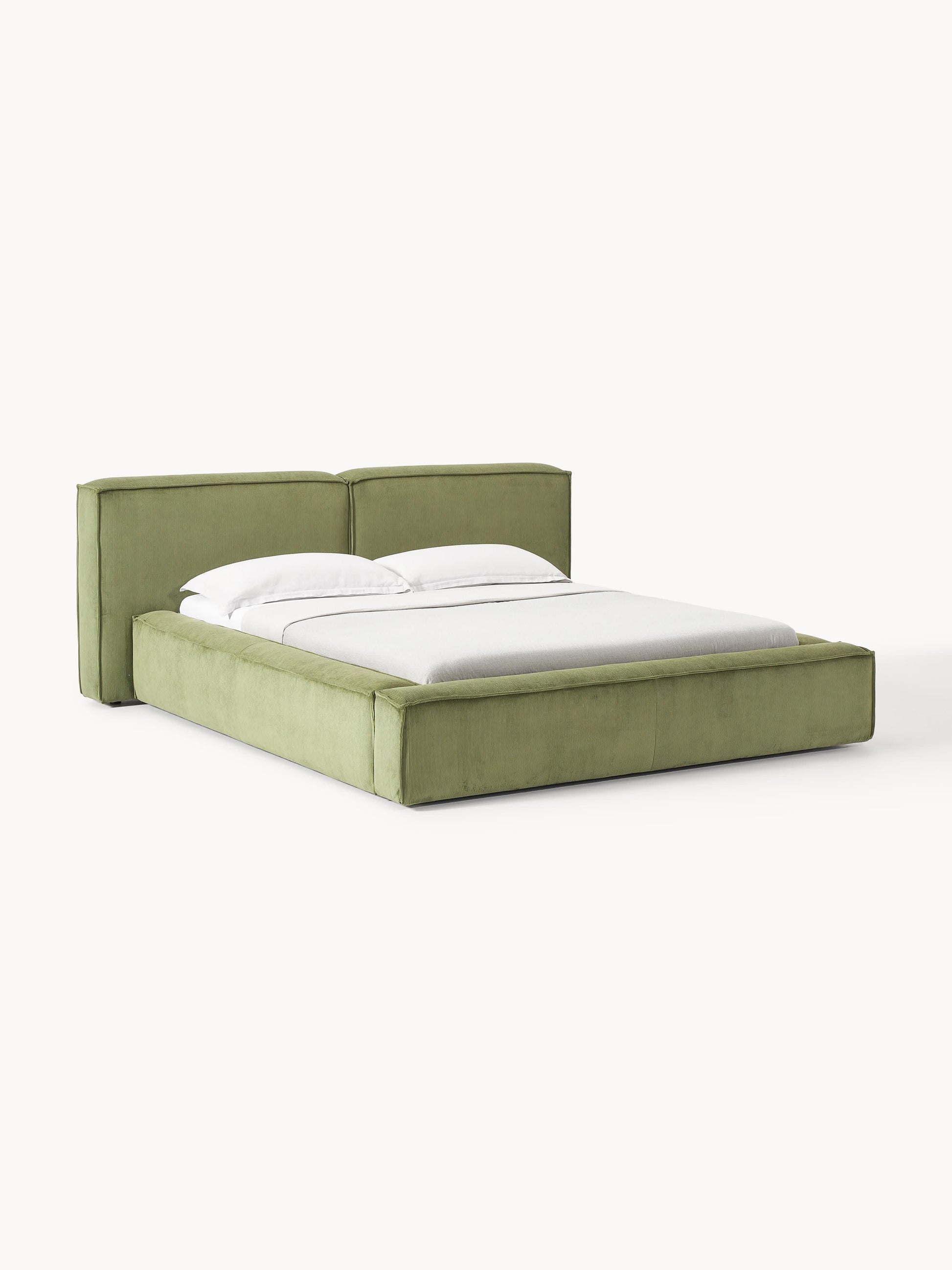 Lenzano Upholstered Storage Bed in Corduroy