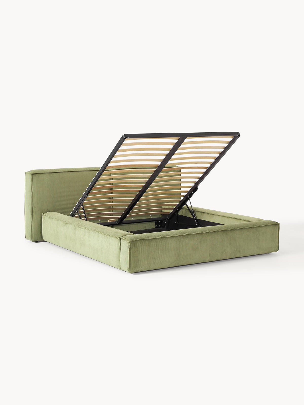 Lenzano Upholstered Storage Bed in Corduroy