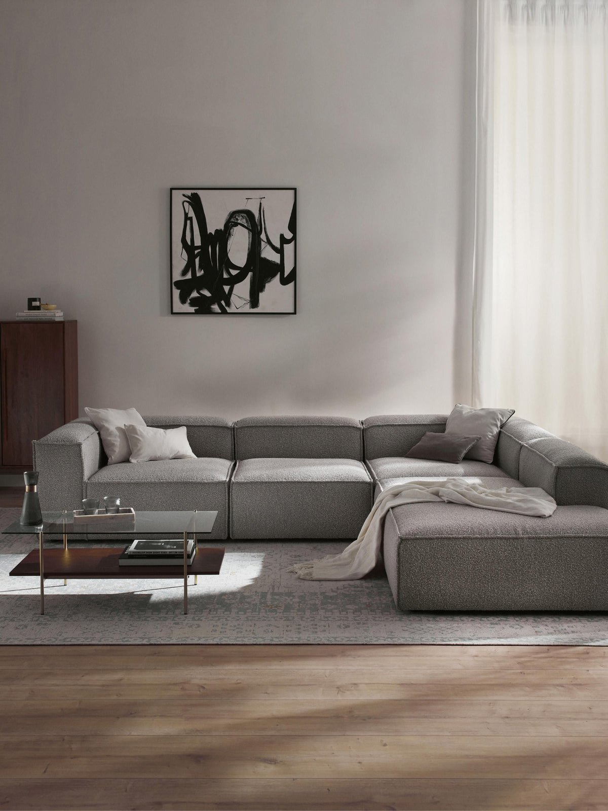 Lenzano XL Modular Bouclé Corner Sofa (4-Seater)