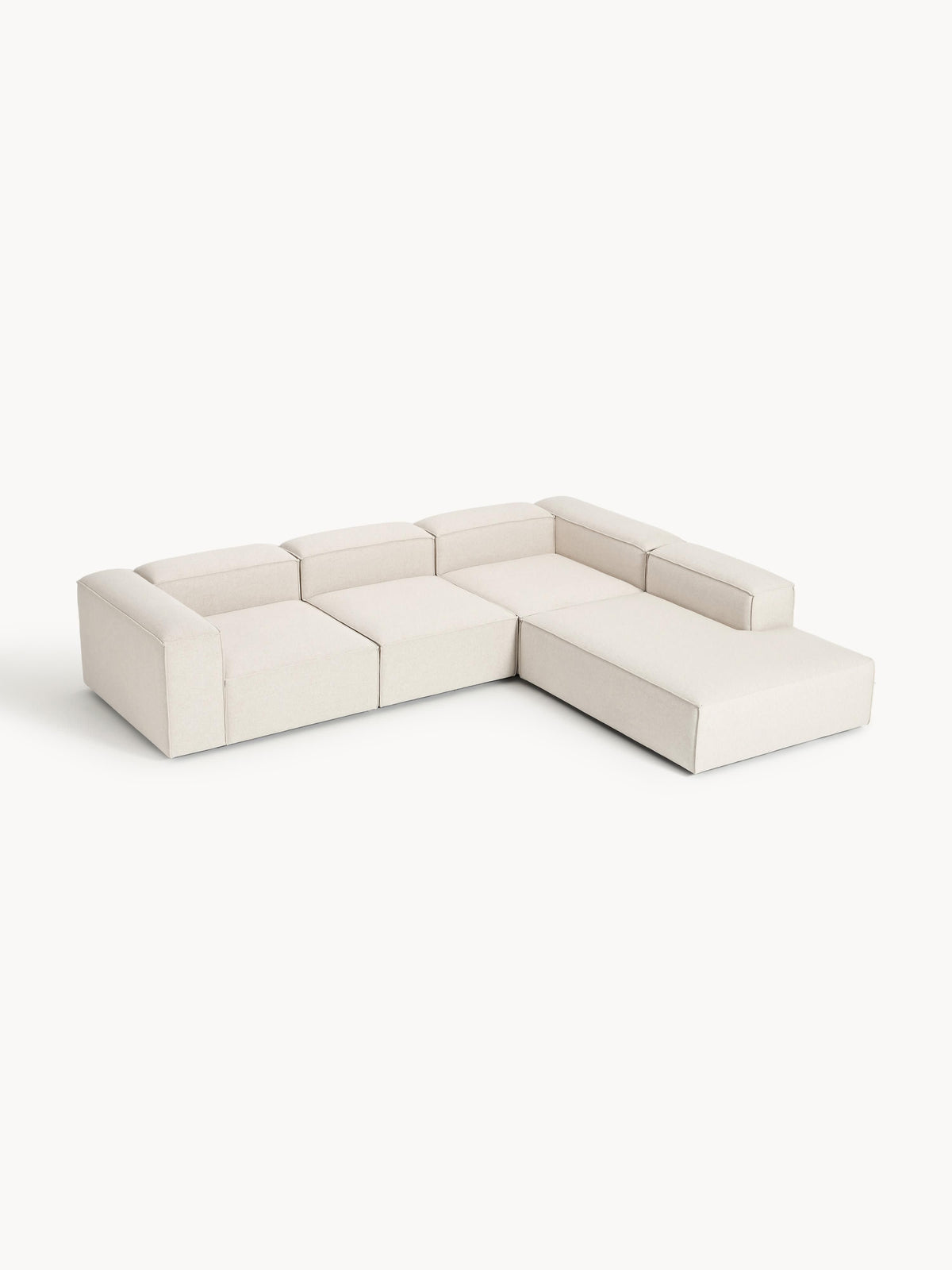 Lenzano XL Modular Corner Sofa (4-Seater) in Linen Blend