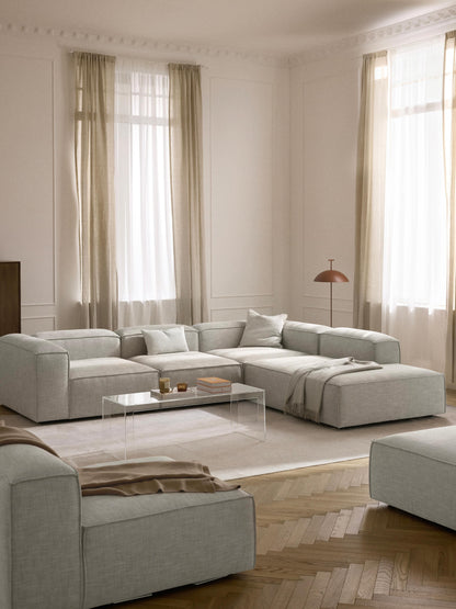 Lenzano XL Modular Corner Sofa (4-Seater) in Linen Blend
