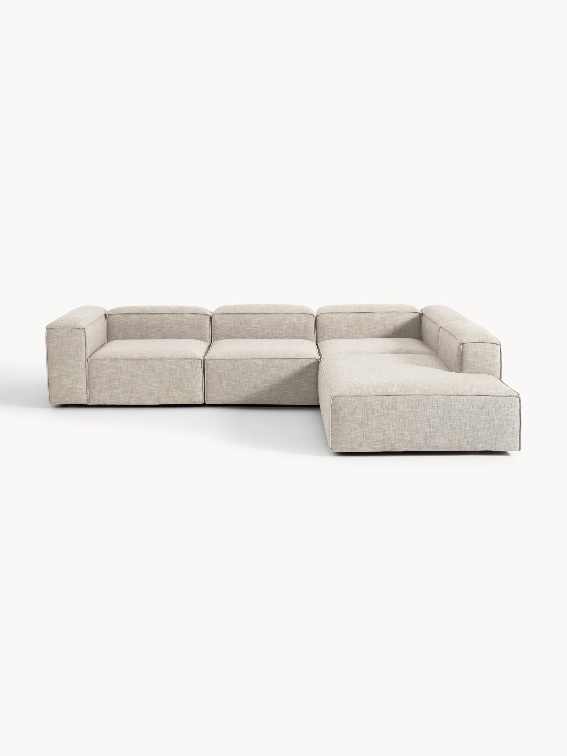 Lenzano XL Modular Corner Sofa (4-Seater) in Linen Blend