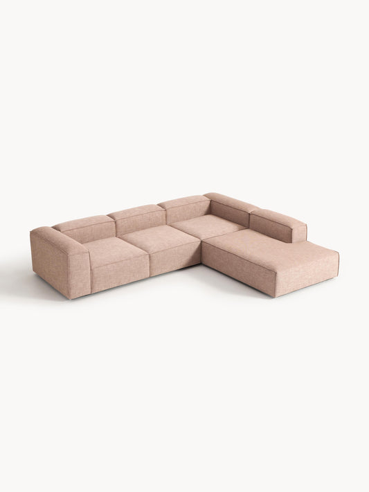 Lenzano XL Modular Corner Sofa (4-Seater) in Linen Blend