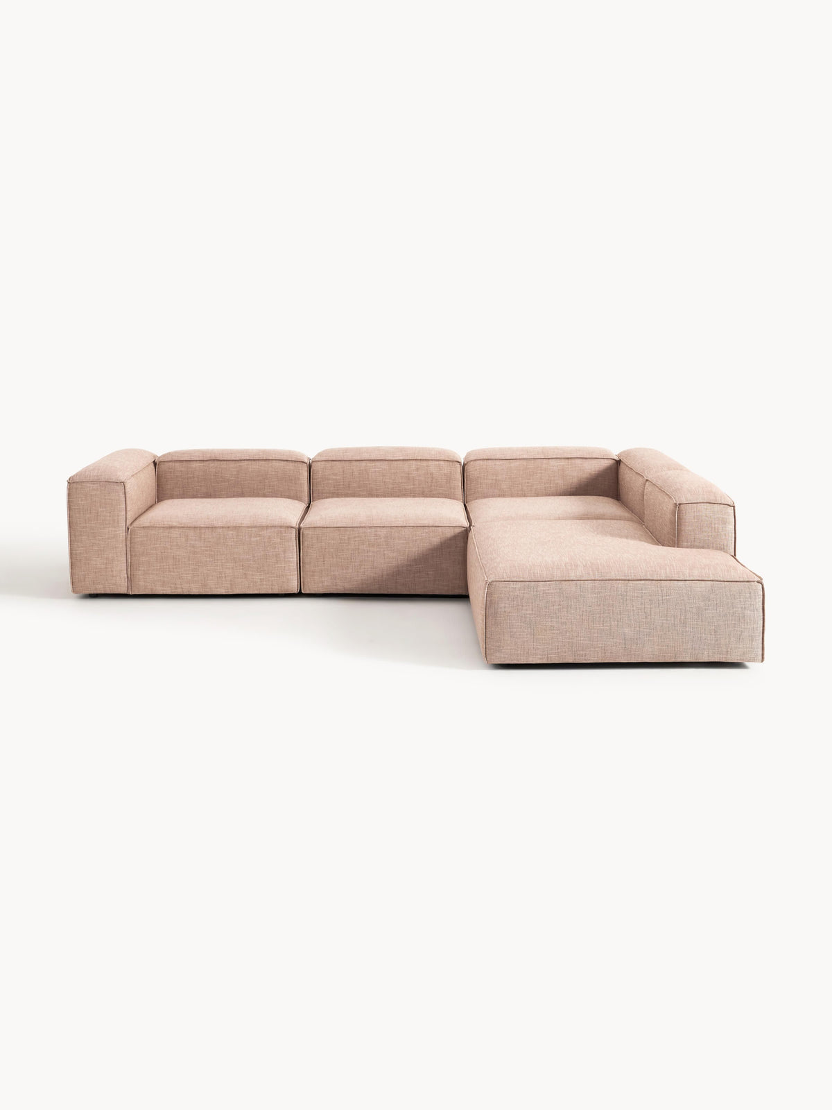 Lenzano XL Modular Corner Sofa (4-Seater) in Linen Blend