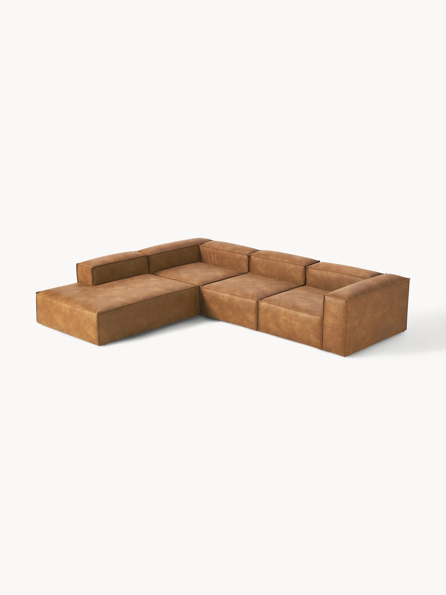 Lenzano XL Modular Leather Corner Sofa (4-Seater)