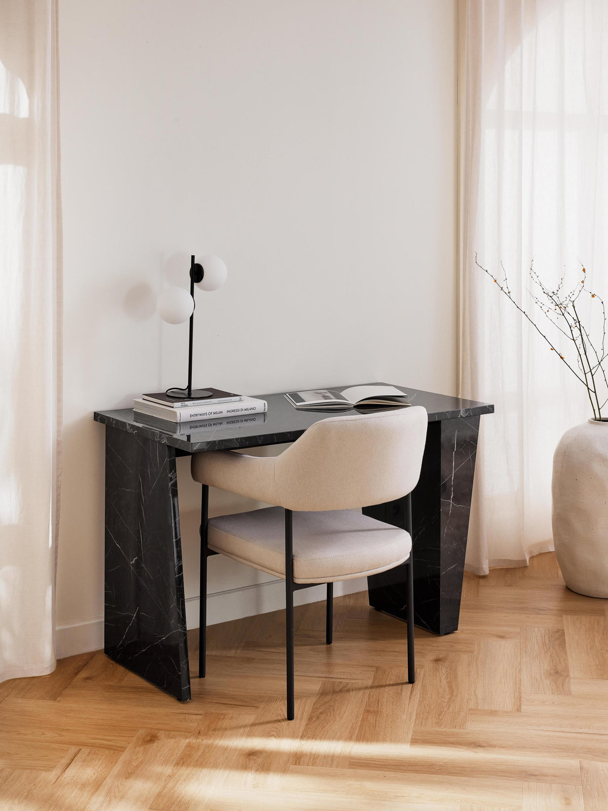 Liambro Marble-Look Desk