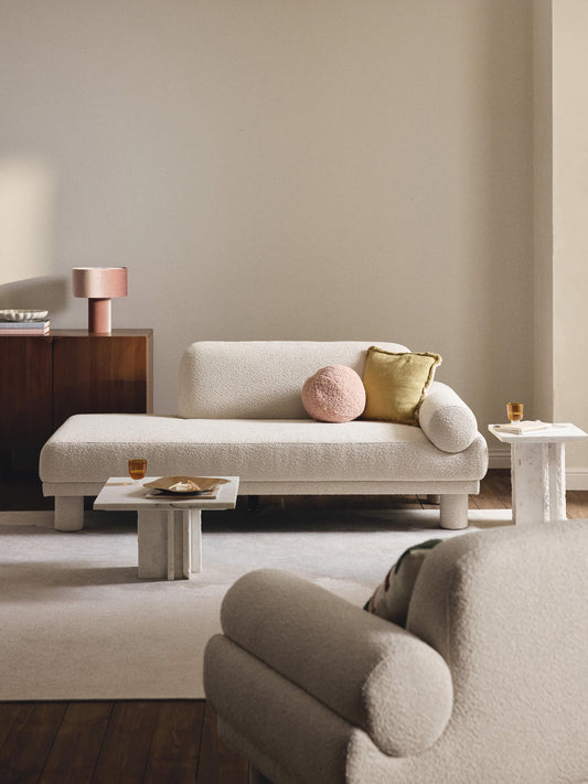 Lilriva Ottoman in Bouclé