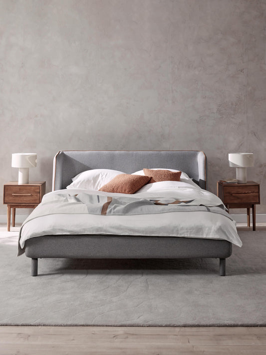 Lumbria Upholstered Bed with Headboard
