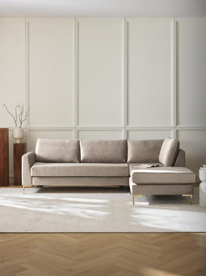 Lunmara 3-Seater Velvet Sofa Bed with Mattress