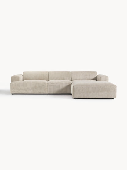 Melriva 4-Seater Corner Sofa in Corduroy