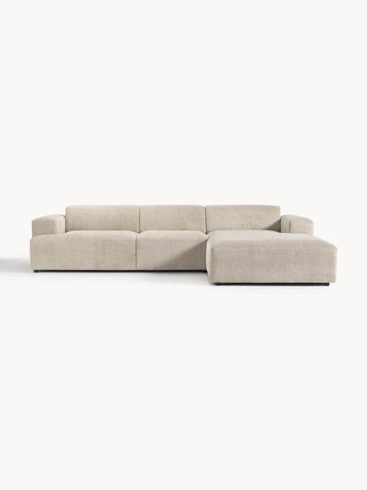 Melriva 4-Seater Corner Sofa in Corduroy