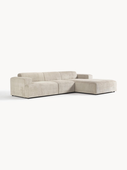Melriva 4-Seater Corner Sofa in Corduroy