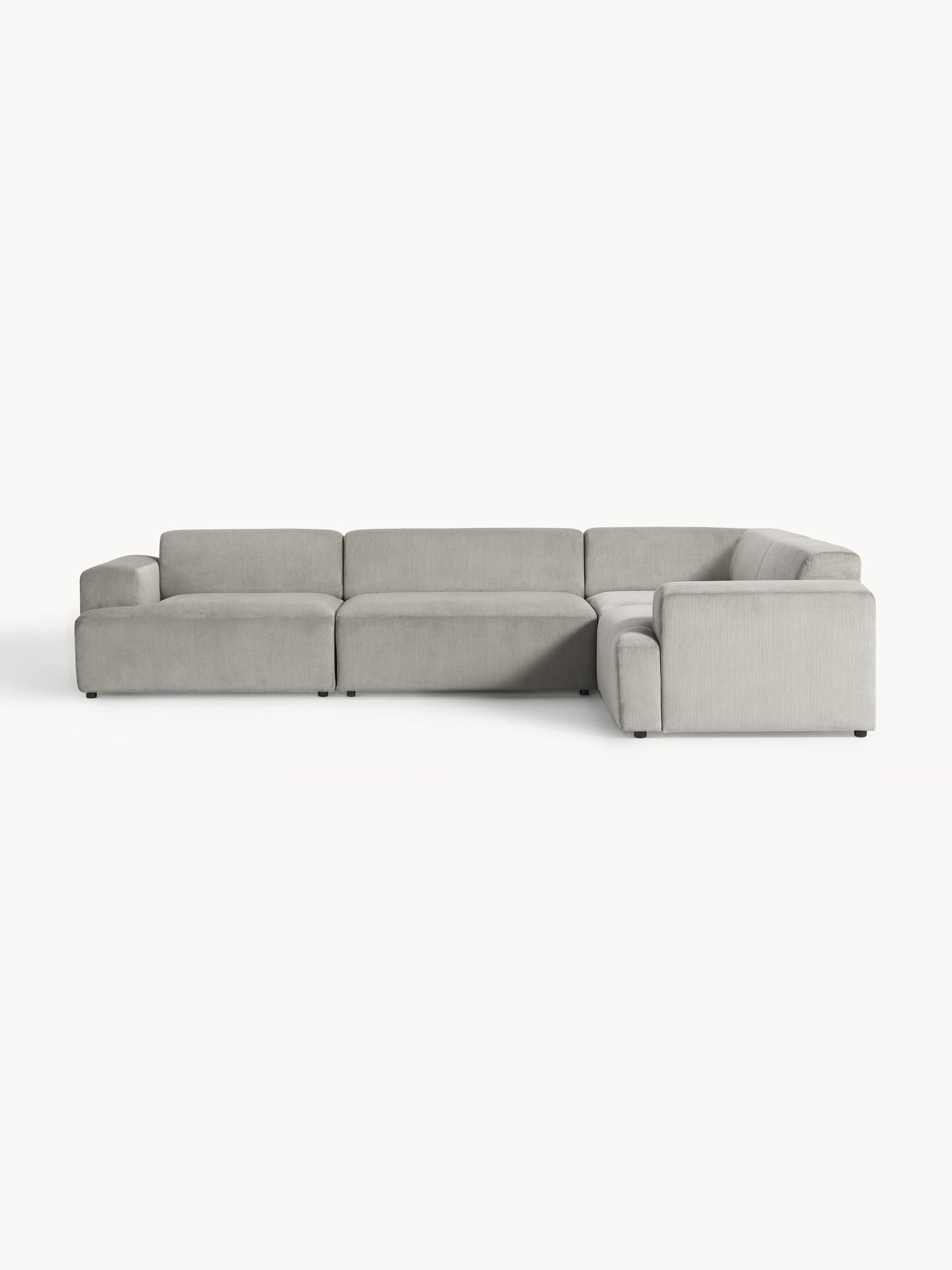 Melriva Large Corduroy Corner Sofa (4-Seater)