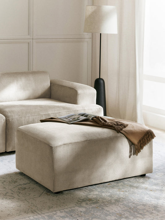 Melriva Stool in Corduroy, W 99 x D 72 cm