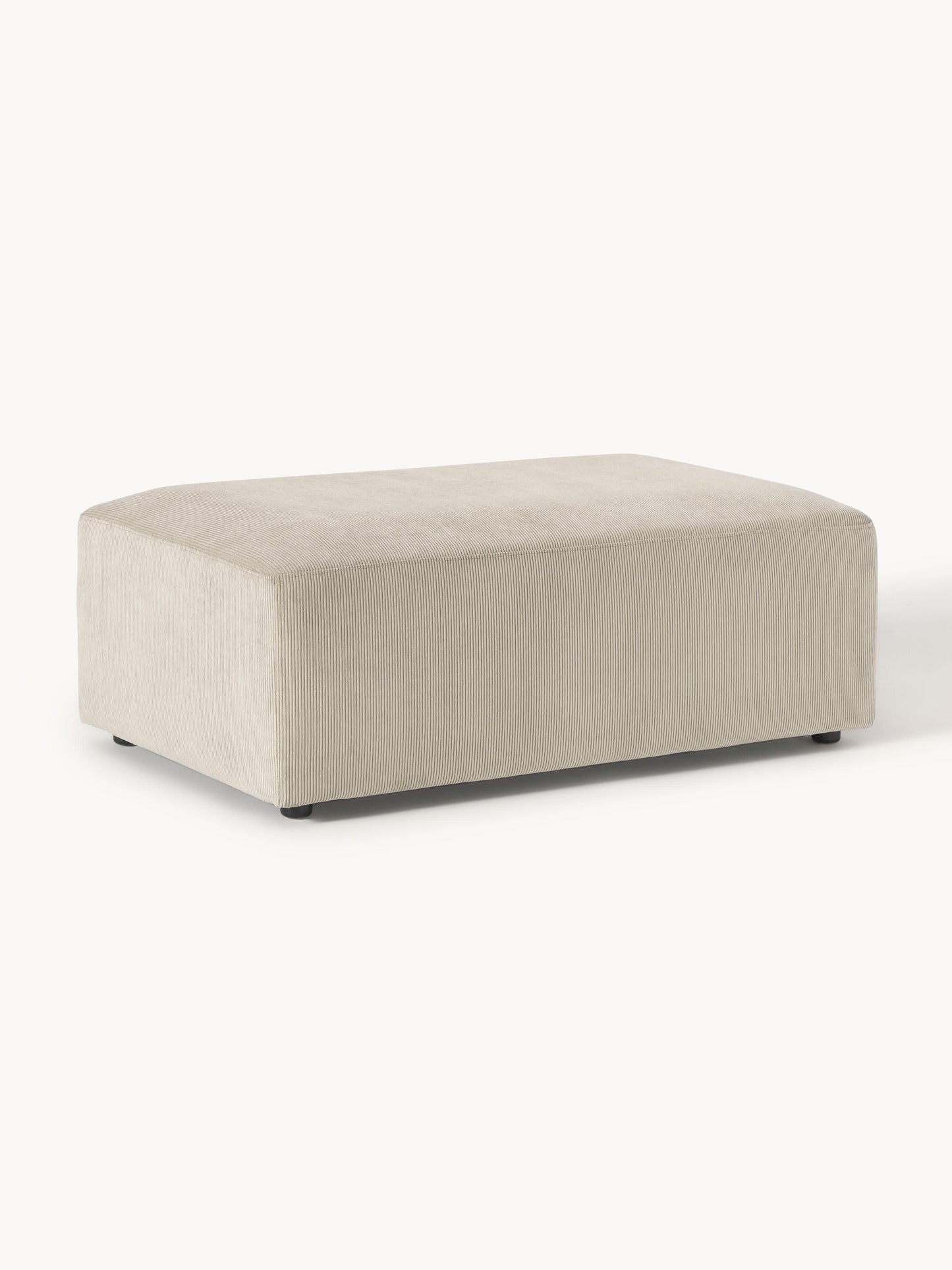 Melriva XL Corduroy Ottoman, W 116 x D 72 cm