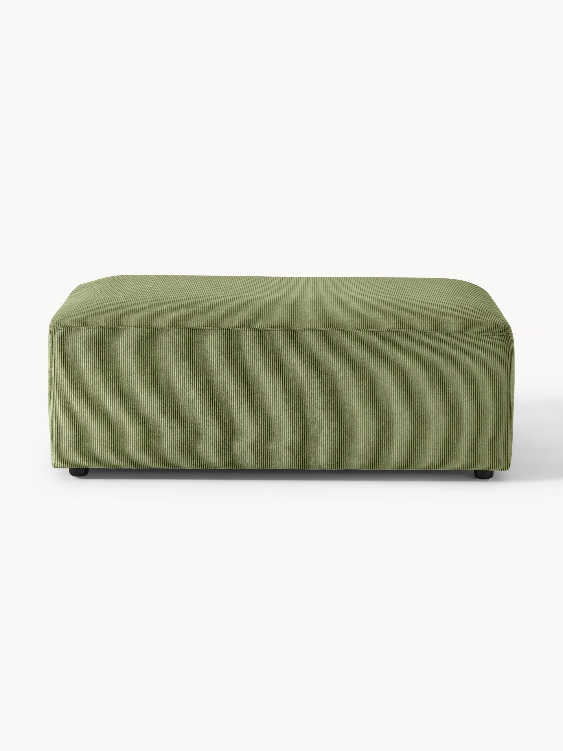Melriva XL Corduroy Ottoman, W 116 x D 72 cm