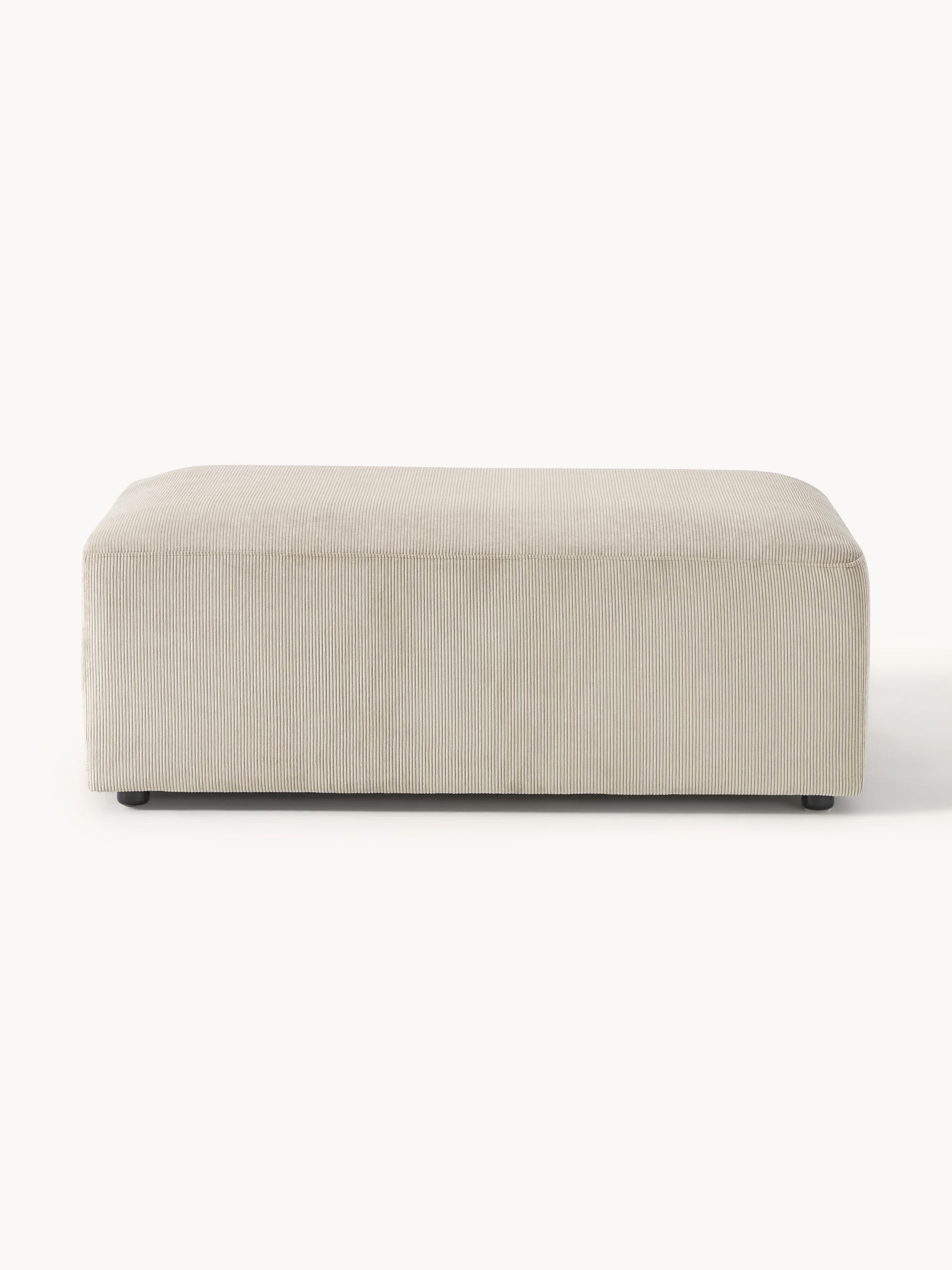 Melriva XL Corduroy Ottoman, W 116 x D 72 cm