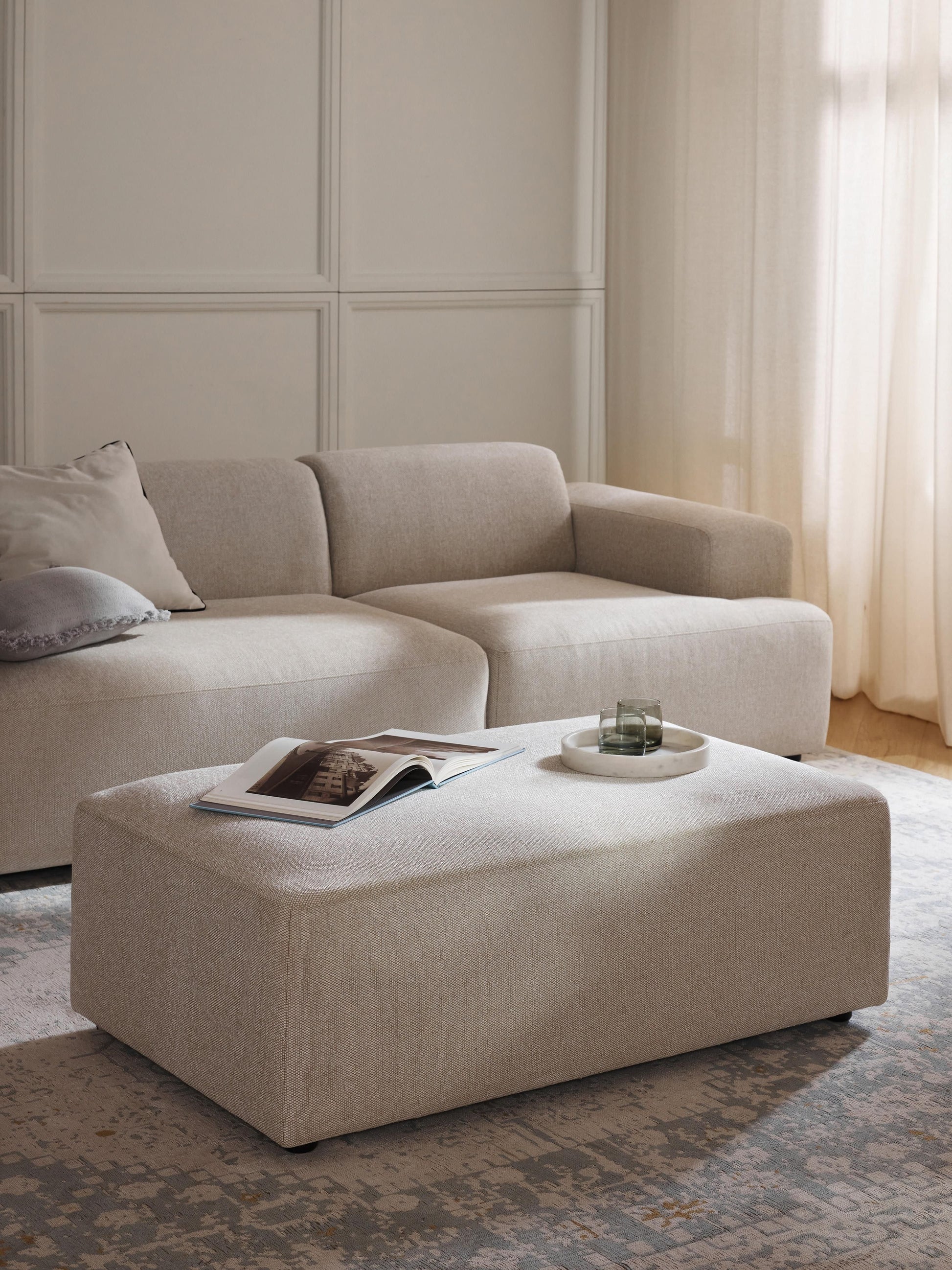 Melriva XL Ottoman, W 116 x D 72 cm