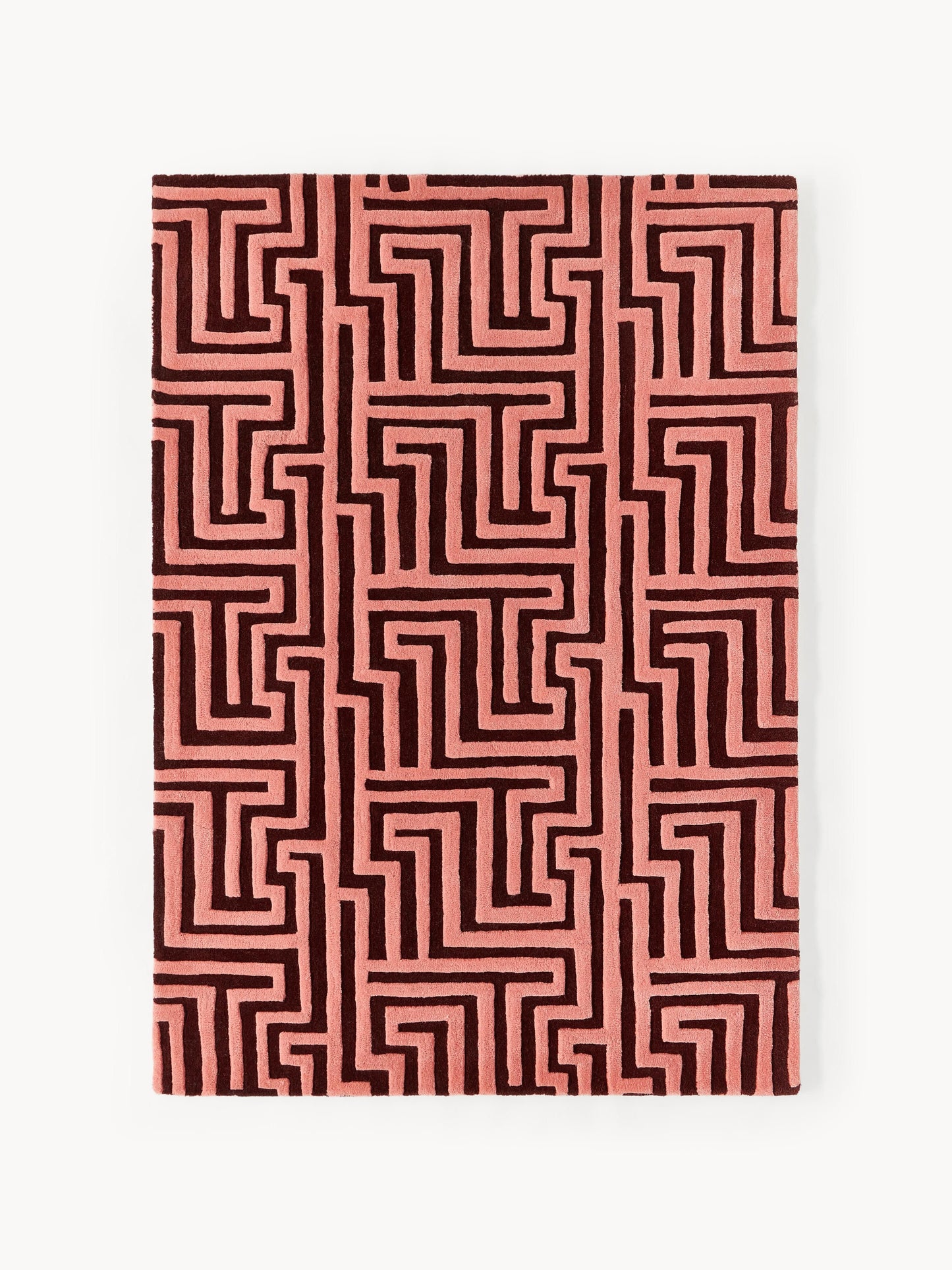Monrenza Hand-Tufted Wool Rug with Raised High-Low Texture