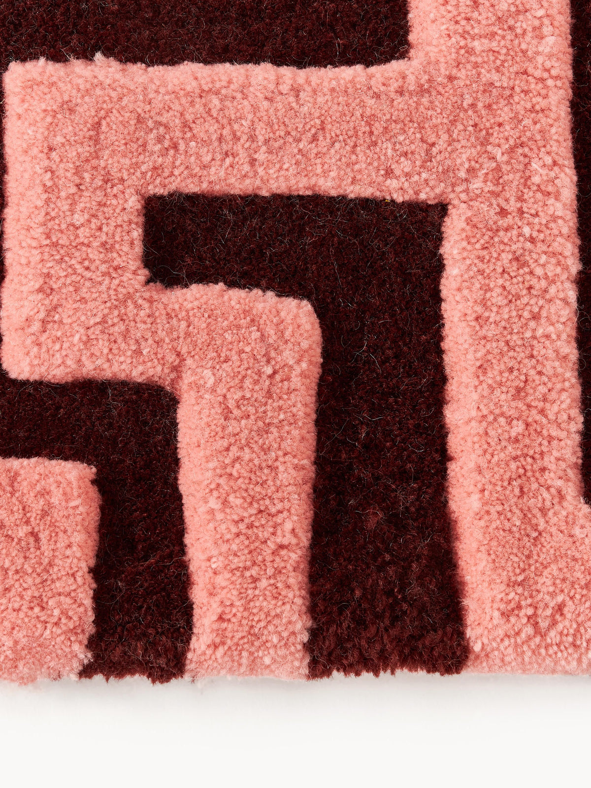 Monrenza Hand-Tufted Wool Rug with Raised High-Low Texture