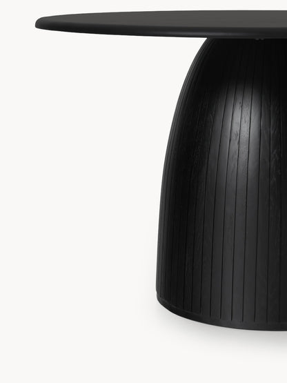 Nelbria Round Dining Table with Fluted Texture, in Various Sizes
