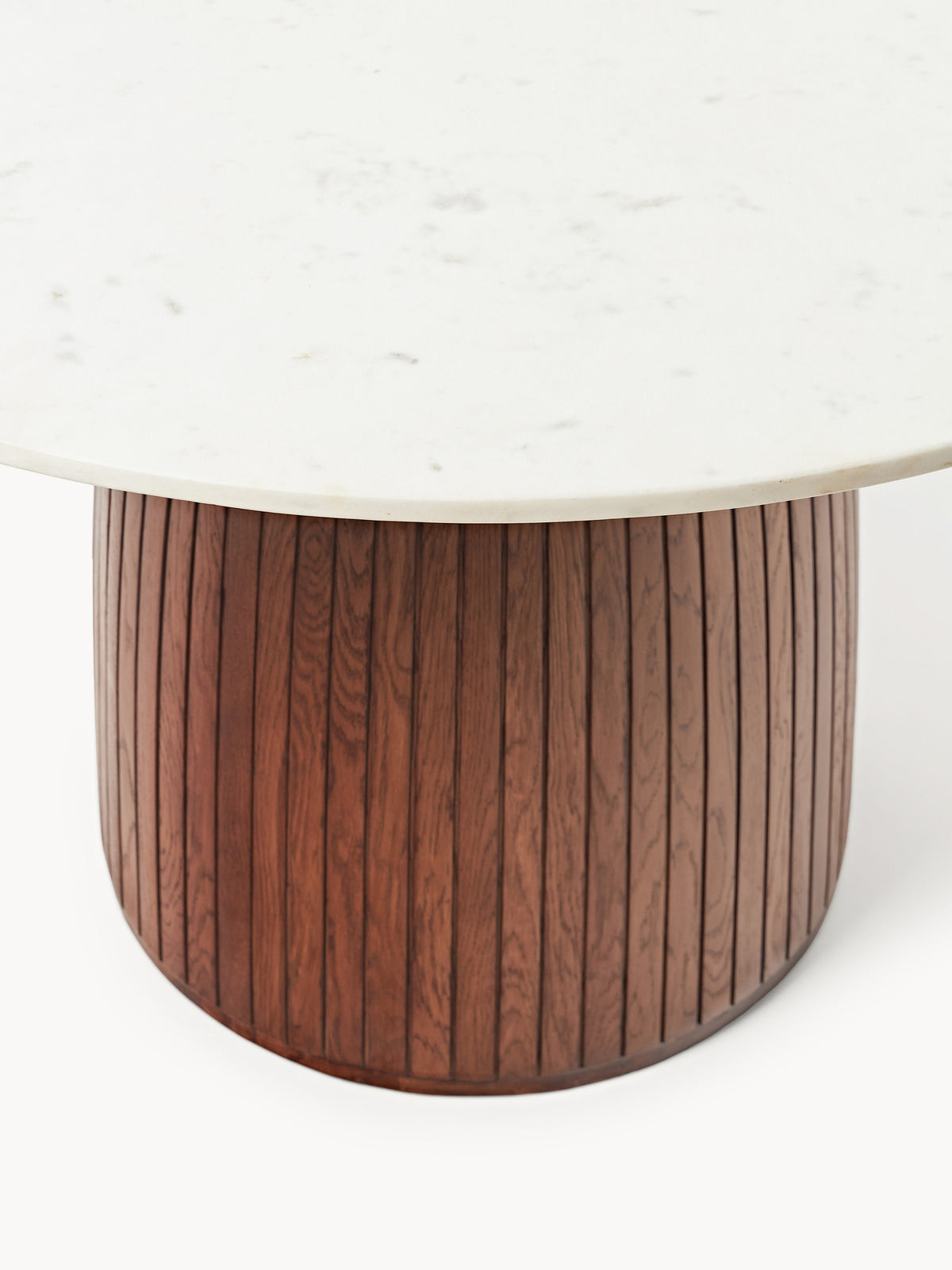 Nelbria Round Dining Table with Marble Tabletop, Ø 115 cm