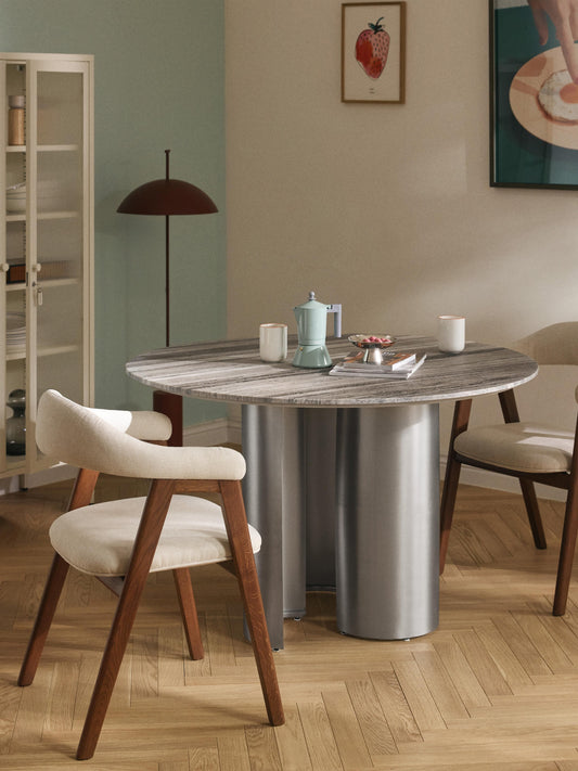 Nomarco Round Dining Table with Marble Tabletop, Ø 120 cm
