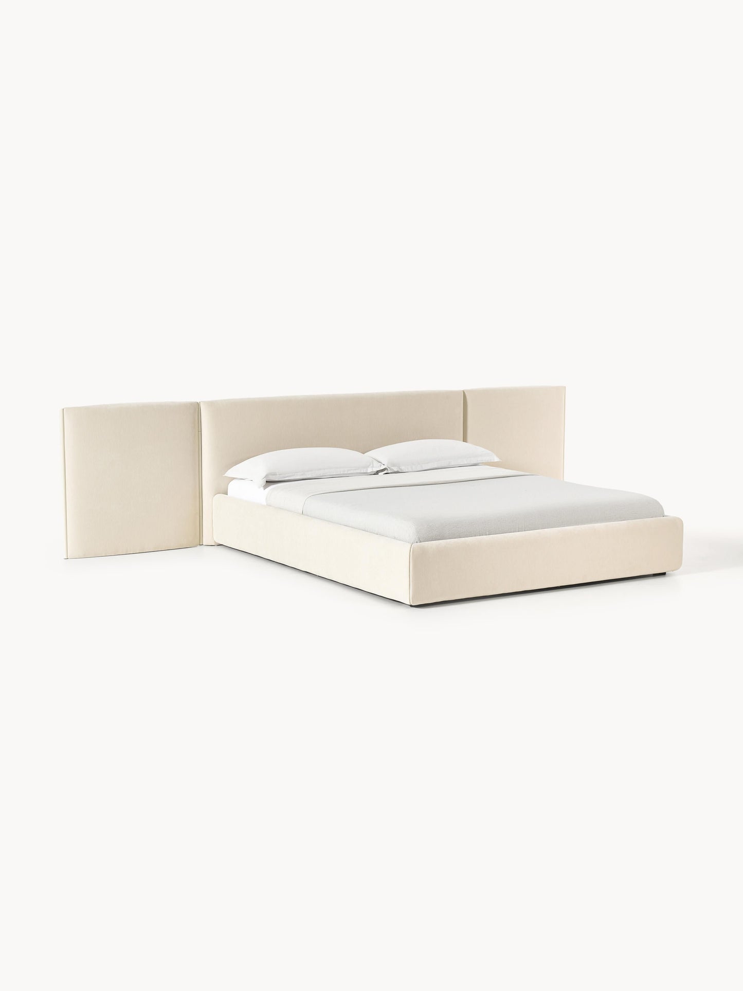 Otmarco Upholstered Bed with Folding Headboard