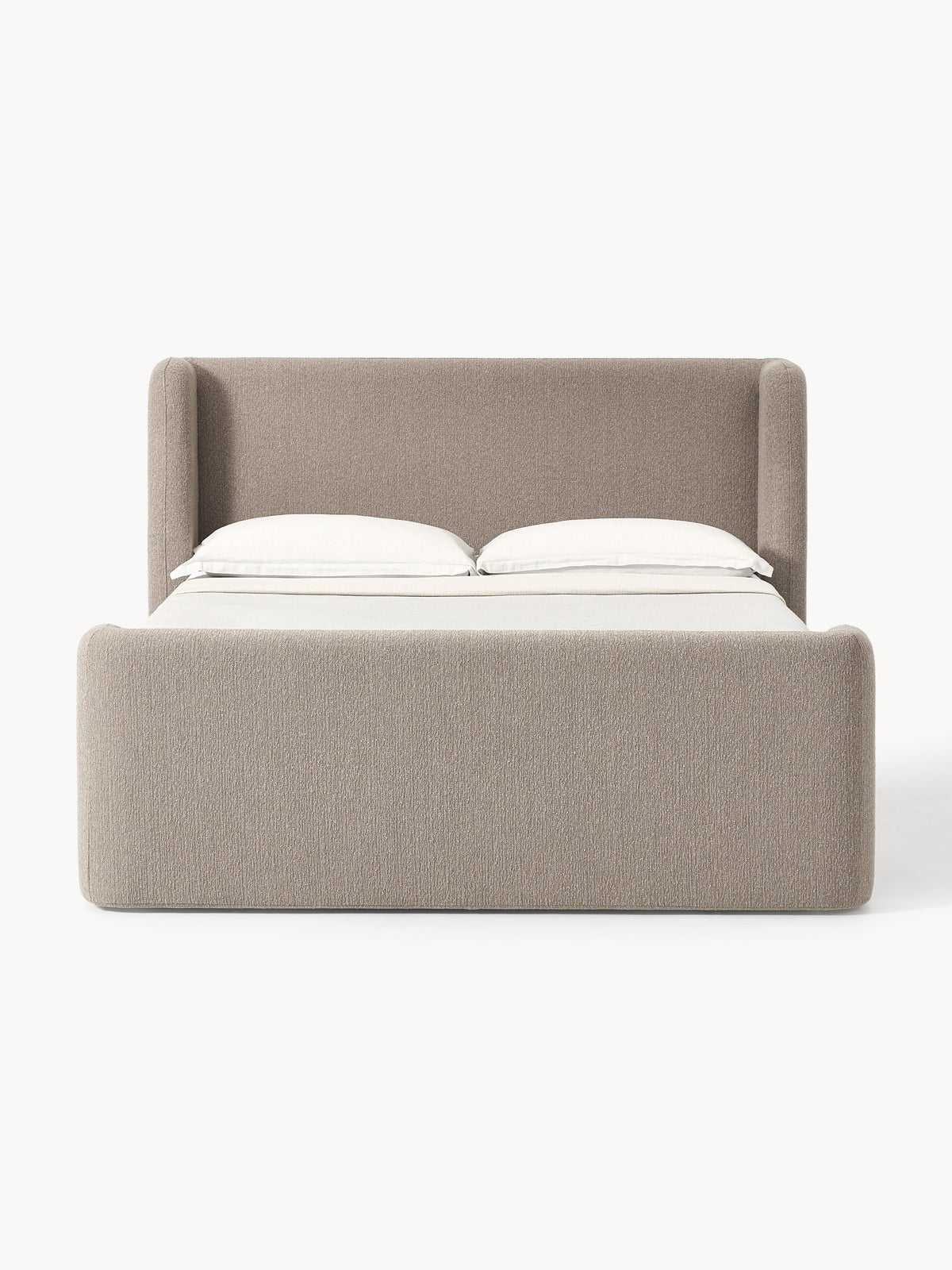 Pervella Box Spring Bed in Bouclé