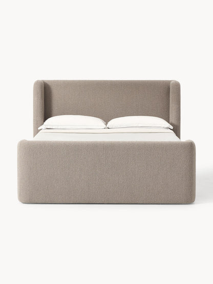 Pervella Box Spring Bed in Bouclé