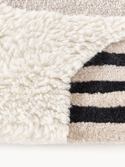 Rosmarco Hand-Tufted Wool Rug with High-Low Texture