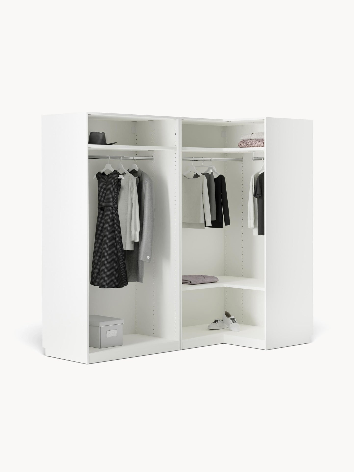 Simrenza Modular Corner Wardrobe, 215 cm Wide, in Various Sizes