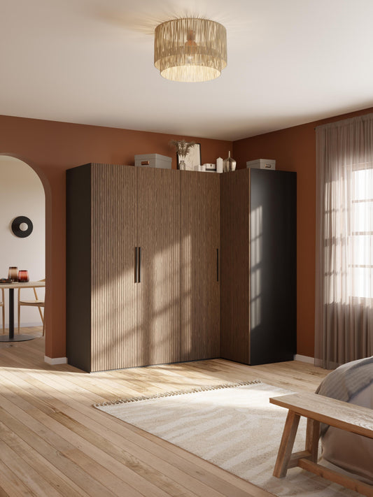 Simrenza Modular Corner Wardrobe, 215 cm Wide, in Various Sizes